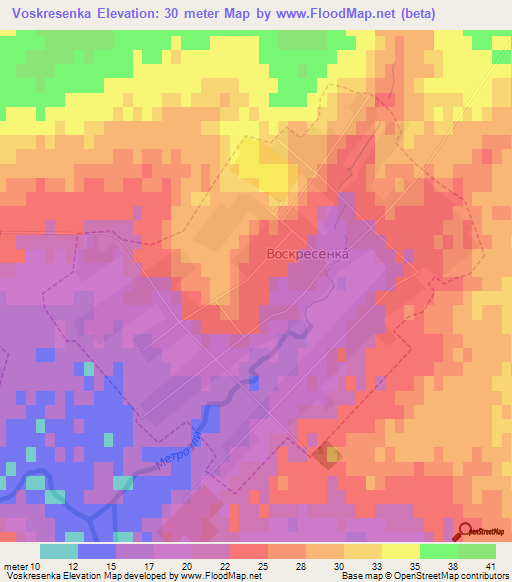 Voskresenka,Ukraine Elevation Map