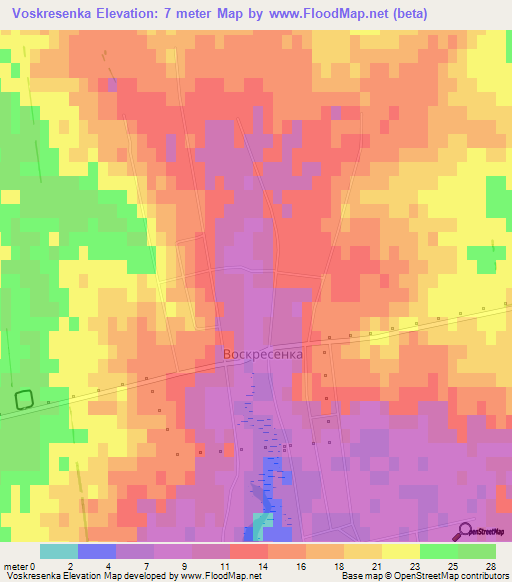 Voskresenka,Ukraine Elevation Map