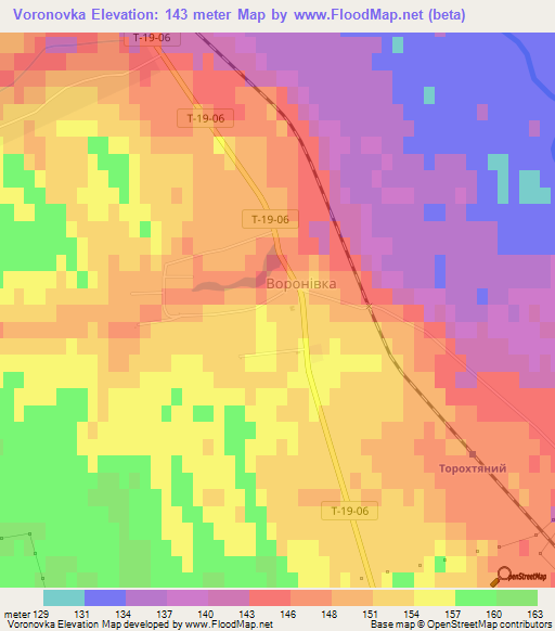Voronovka,Ukraine Elevation Map