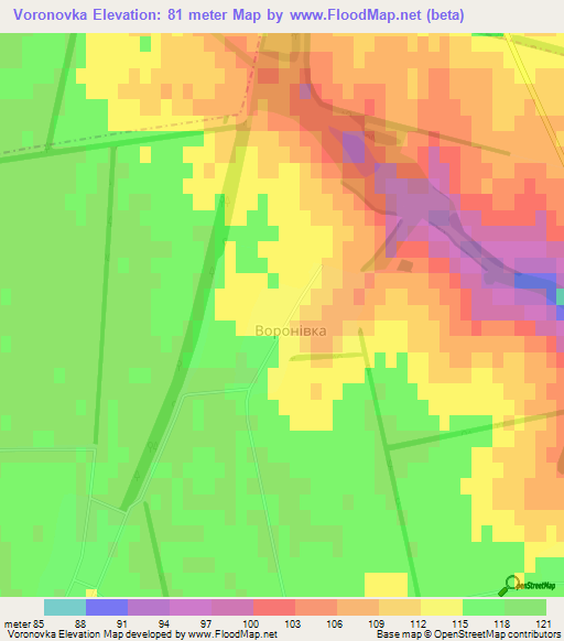 Voronovka,Ukraine Elevation Map