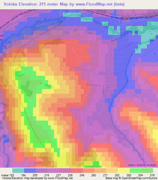 Voloka,Ukraine Elevation Map