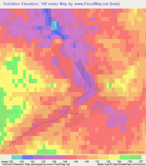 Volchkov,Ukraine Elevation Map