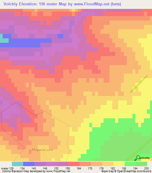 Volchiy,Ukraine Elevation Map
