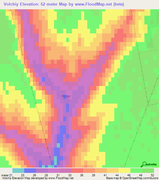Volchiy,Ukraine Elevation Map