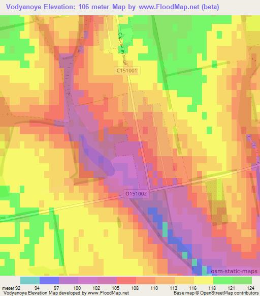 Vodyanoye,Ukraine Elevation Map
