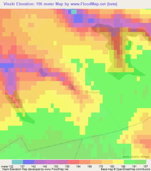 Vlezki,Ukraine Elevation Map