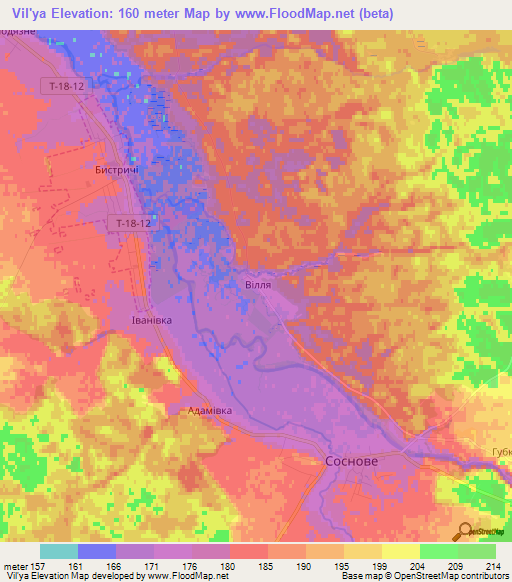 Vil'ya,Ukraine Elevation Map