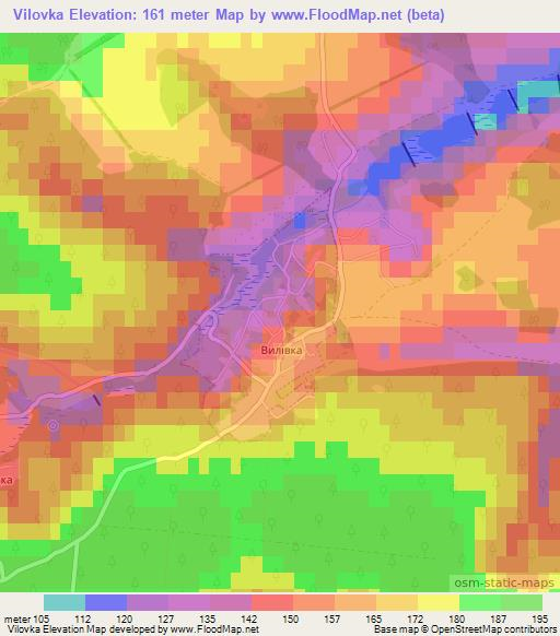 Vilovka,Ukraine Elevation Map