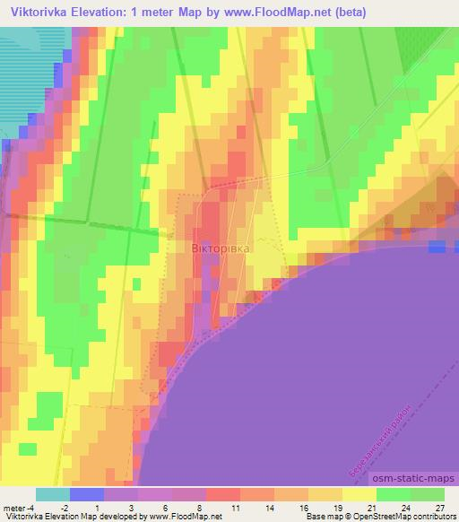 Viktorivka,Ukraine Elevation Map