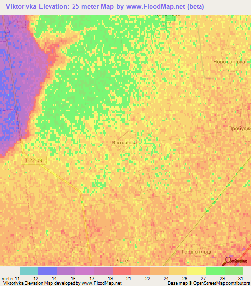 Viktorivka,Ukraine Elevation Map