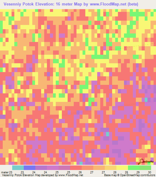Vesenniy Potok,Ukraine Elevation Map