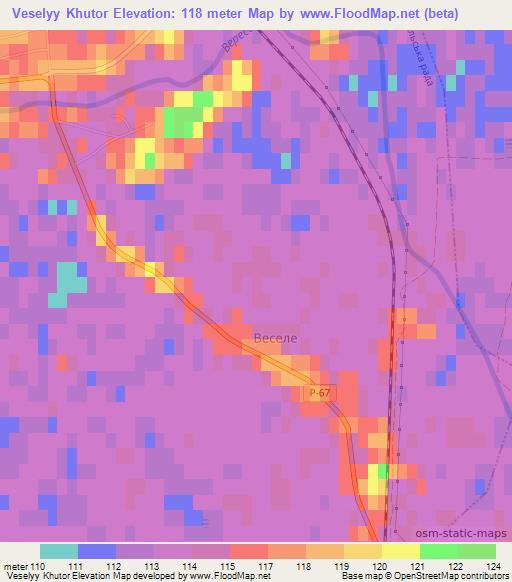 Veselyy Khutor,Ukraine Elevation Map