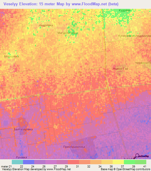 Veselyy,Ukraine Elevation Map