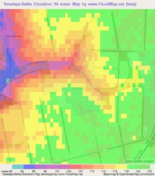Veselaya-Balka,Ukraine Elevation Map
