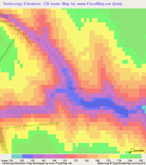 Verbovoye,Ukraine Elevation Map