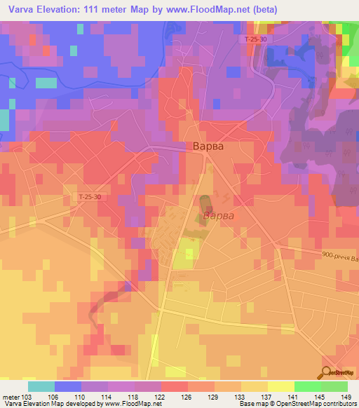 Varva,Ukraine Elevation Map