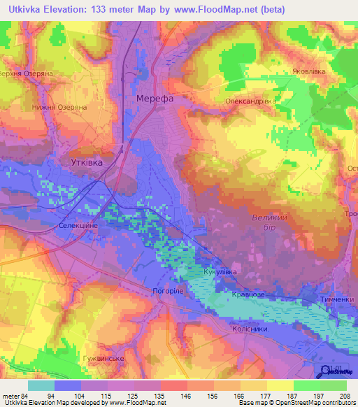 Utkivka,Ukraine Elevation Map