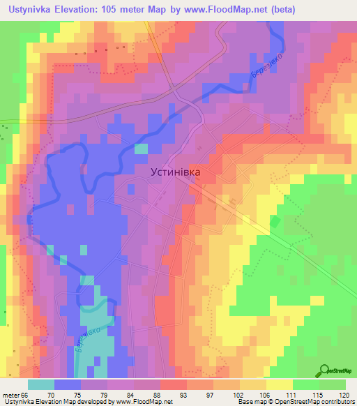 Ustynivka,Ukraine Elevation Map