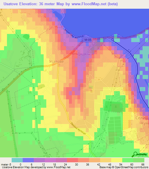 Usatove,Ukraine Elevation Map