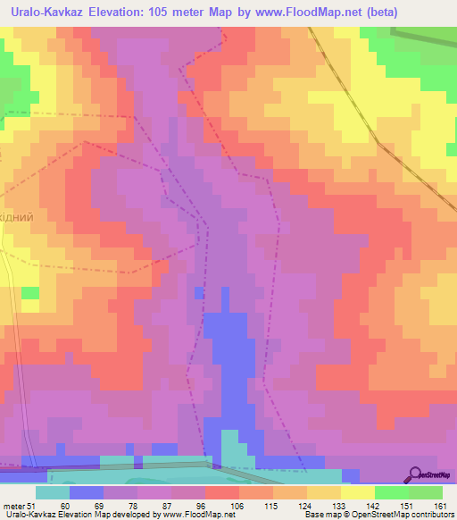 Uralo-Kavkaz,Ukraine Elevation Map
