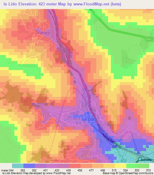 Ie Lido,Mali Elevation Map