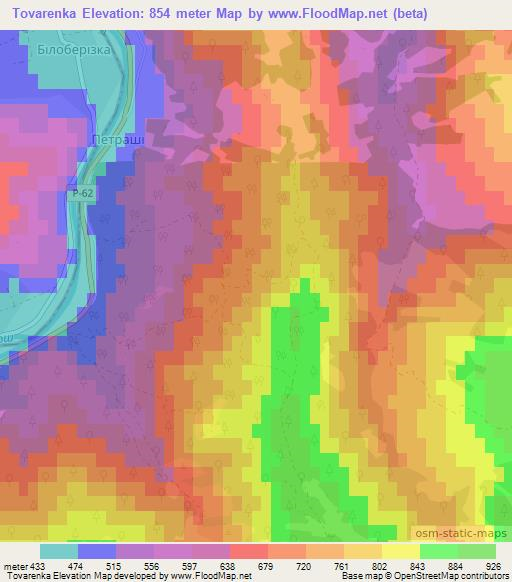 Tovarenka,Ukraine Elevation Map