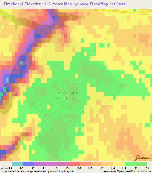 Timchenki,Ukraine Elevation Map