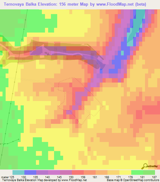 Ternovaya Balka,Ukraine Elevation Map