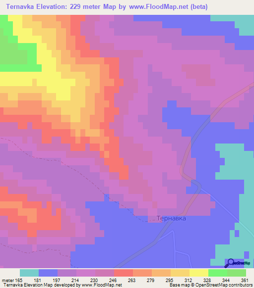 Ternavka,Ukraine Elevation Map