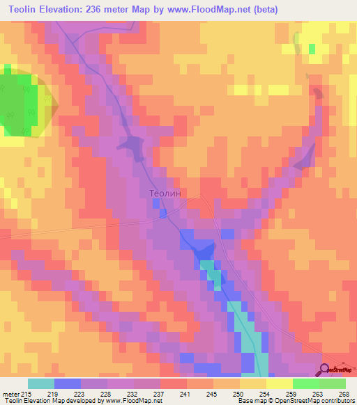 Teolin,Ukraine Elevation Map