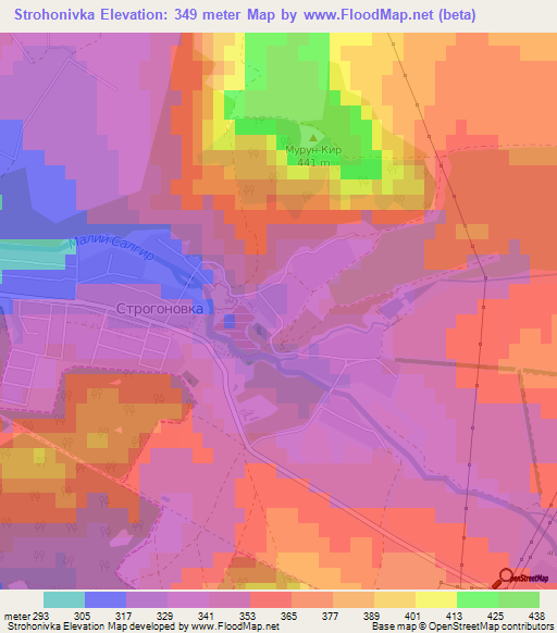 Strohonivka,Ukraine Elevation Map