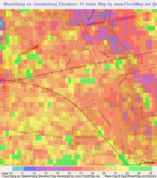 Muschberg en Geestenberg,Netherlands Elevation Map