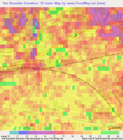 Het Busselke,Netherlands Elevation Map