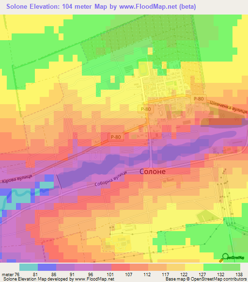 Solone,Ukraine Elevation Map