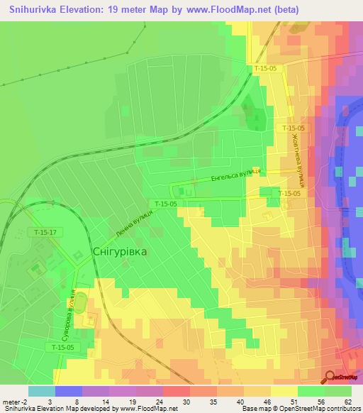 Snihurivka,Ukraine Elevation Map