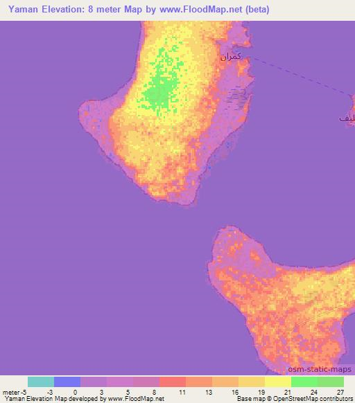 Yaman,Yemen Elevation Map