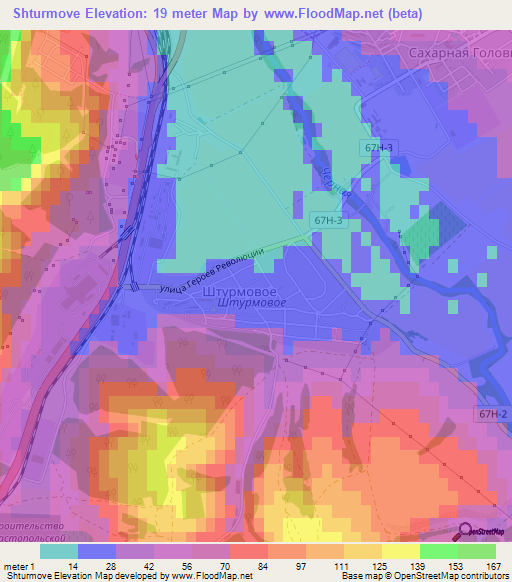 Shturmove,Ukraine Elevation Map