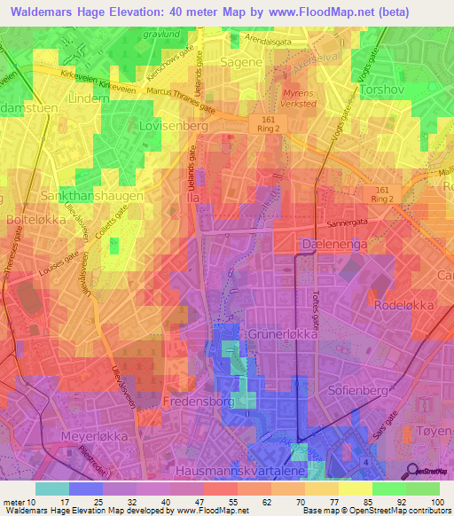 Waldemars Hage,Norway Elevation Map