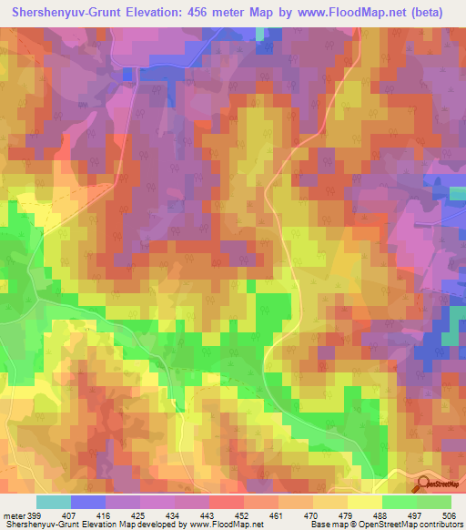 Shershenyuv-Grunt,Ukraine Elevation Map
