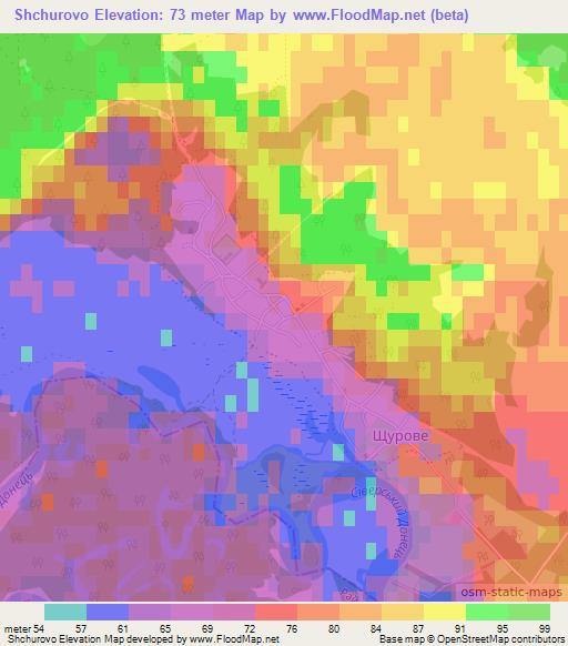 Shchurovo,Ukraine Elevation Map