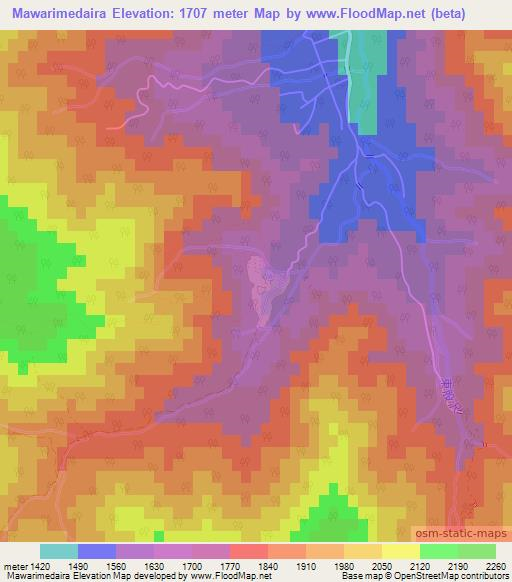 Mawarimedaira,Japan Elevation Map