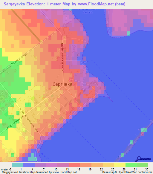 Sergeyevka,Ukraine Elevation Map
