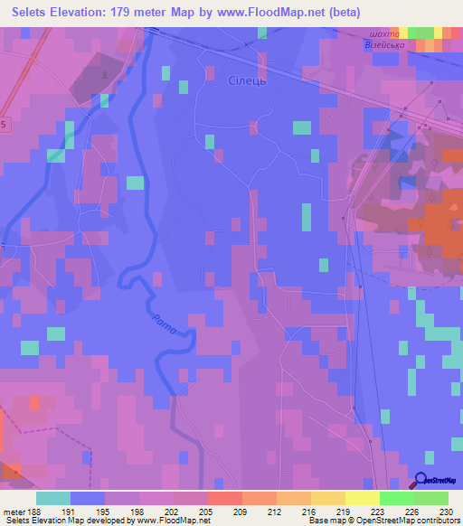 Selets,Ukraine Elevation Map