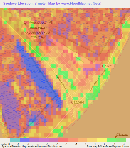 Syedove,Ukraine Elevation Map