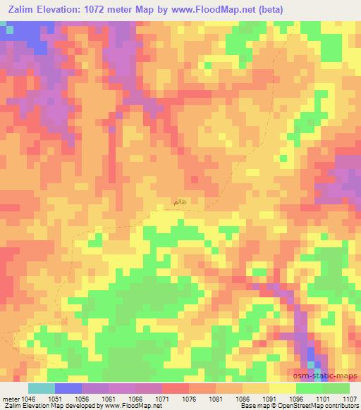 Zalim,Yemen Elevation Map