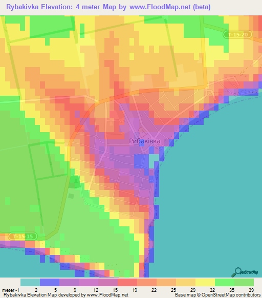 Rybakivka,Ukraine Elevation Map