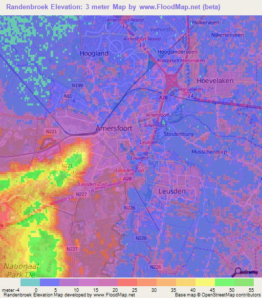 Randenbroek,Netherlands Elevation Map