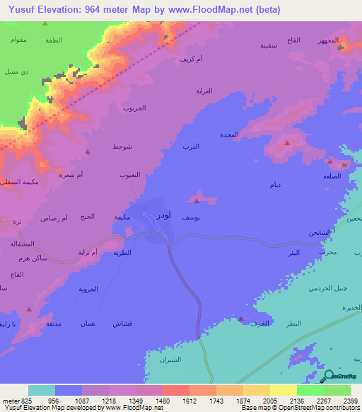 Yusuf,Yemen Elevation Map