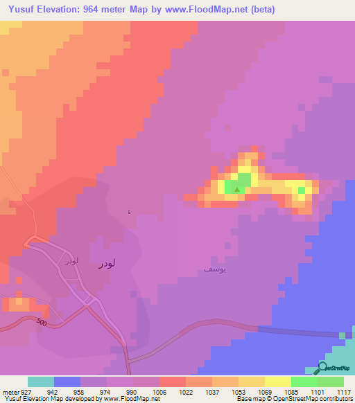 Yusuf,Yemen Elevation Map