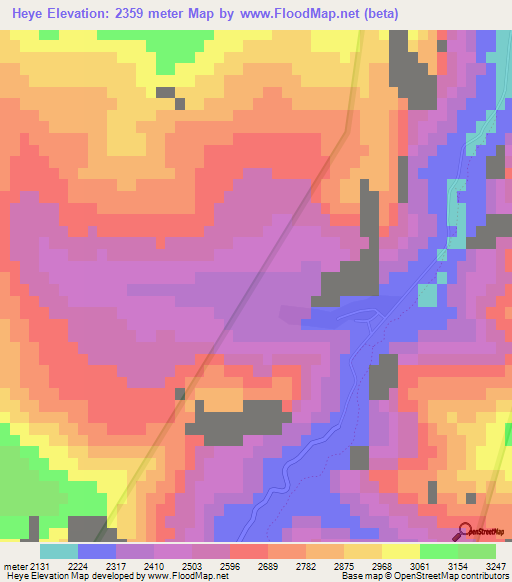 Heye,China Elevation Map